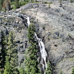 waterfall in mountains