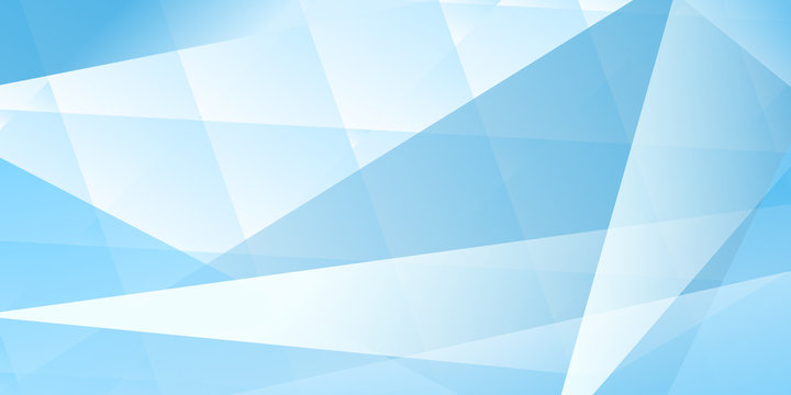 Abstract background of intersecting lines and polygons in light blue colors
