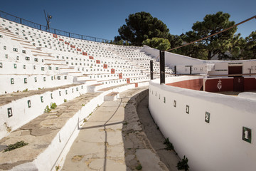 Fototapeta premium bull ring in the hill top town mijas in spain