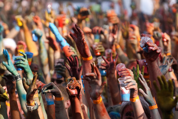 Hands holiday Holi