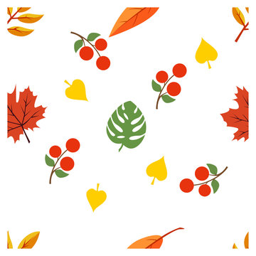 simple seamless pattern a leaf design vector