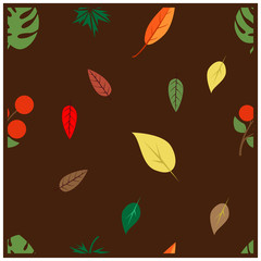 simple seamless pattern a leaf design vector
