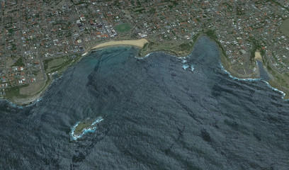 coast of the Australian city of Sydney, from a bird's eye view © ppicasso