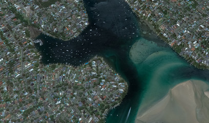 coast of the Australian city of Sydney, from a bird's eye view © ppicasso