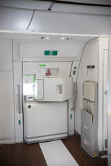 An exit and entering to the airplane