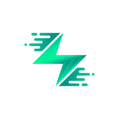 thunder and splash logo design