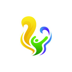 Fototapeta premium people for spha and aesthetic logo design