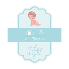 its a girl card with little baby character