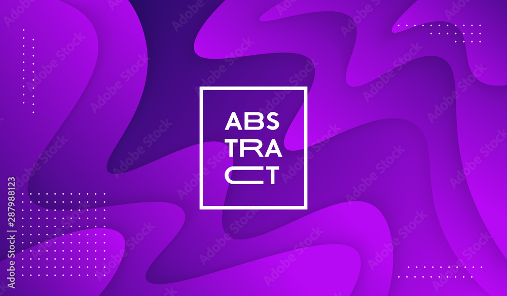 Aufkleber Dynamic geometric backgrond with fluid shapes vector design. Trendy liquid backdrop.