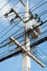 Electric pole and cable.