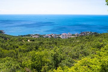 Beautiful landscape with the Black Sea in Foros. Crimea