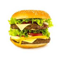 hamburger isolated on white background