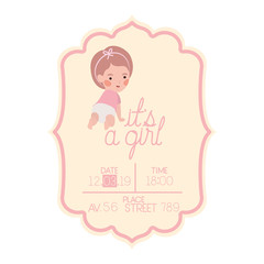 its a girl card with little baby character