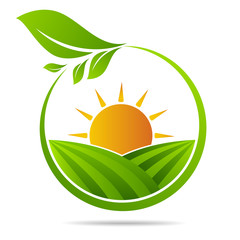 Farm fresh of vector emblems and stickers . Farming and agriculture, organic food, locally grown design elements for product packaging