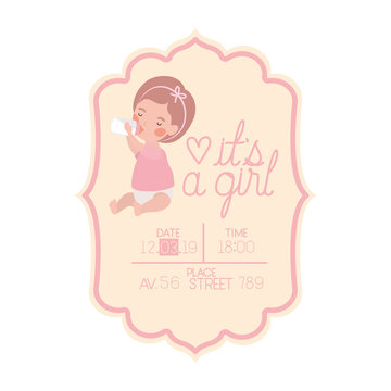 its a girl card with little baby character