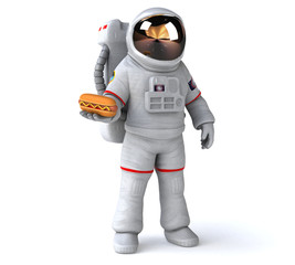 Fototapeta premium Fun astronaut - 3D Illustration