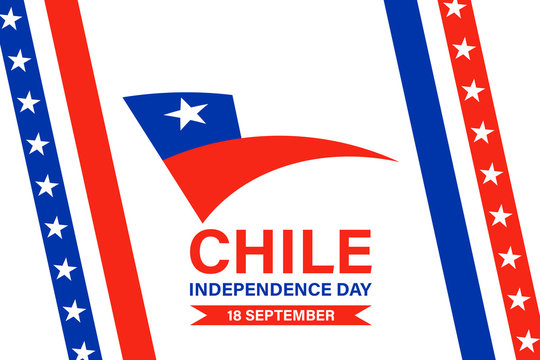 Independence day of Chile. September 18. Flag and Patriotic Banner. Poster, card, banner, background design. 