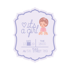 its a girl card with little baby character