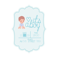 its a boy card with little baby character