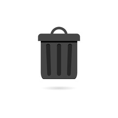 Trash bin icon isolated on white background