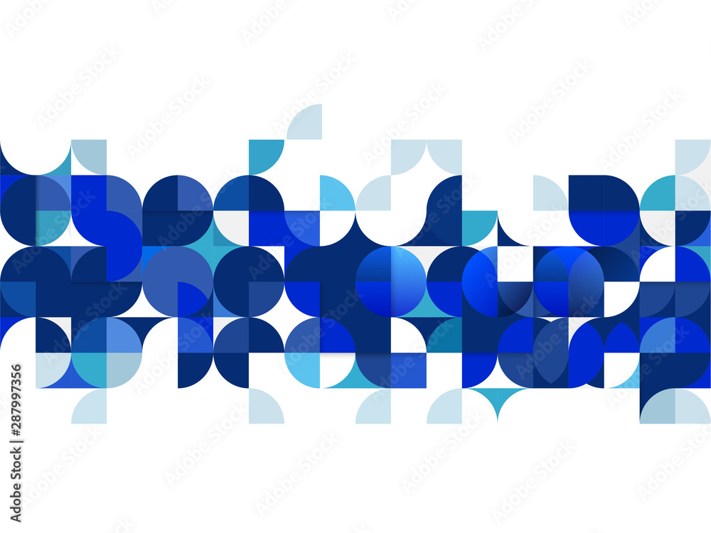 Poster abstract trendy geometric template with blue repeating grid pattern . minimal pattern geometric desi