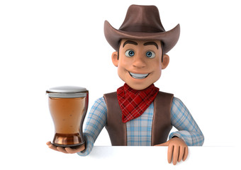 Fun Cowboy - 3D Illustration