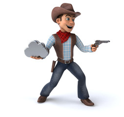 Fun Cowboy - 3D Illustration
