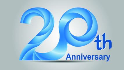 20 Years Anniversary celebration logotype