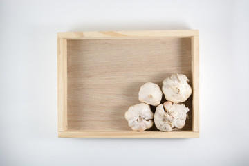 Garlic heads and garlic seeds