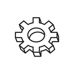 gear pinion machine isolated icon
