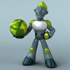 Green Robot - 3D Illustration
