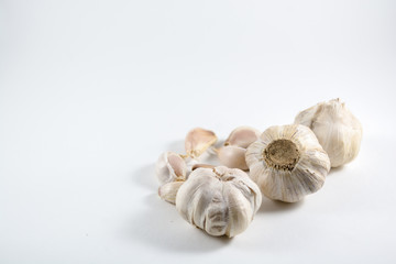 Garlic heads and garlic seeds