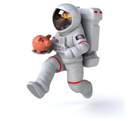 Fun astronaut - 3D Illustration