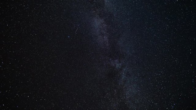Milky Way rotating time lapse real stars