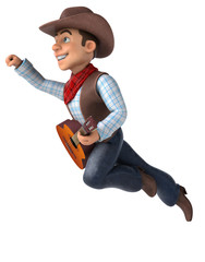 Fun Cowboy - 3D Illustration