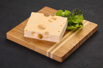 Maasdam cheese brick