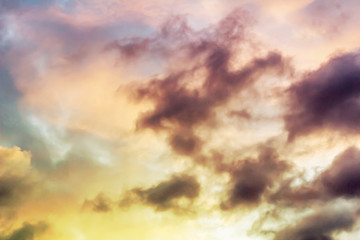 dramatic sky with clouds