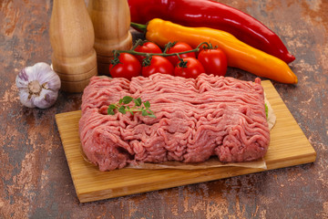 Raw turkey minced meat
