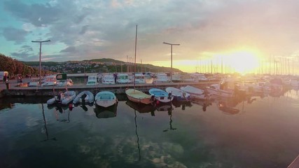 Beautiful Sunset at the harbor