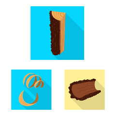 Vector illustration of material and nature symbol. Set of material and raw vector icon for stock.