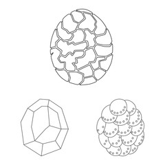 Vector illustration of dinosaur and magic symbol. Collection of dinosaur and fantasy vector icon for stock.