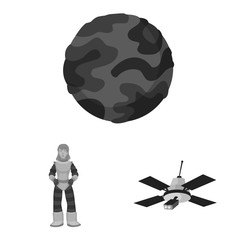 Isolated object of universe and travels symbol. Collection of universe and cosmic stock symbol for web.