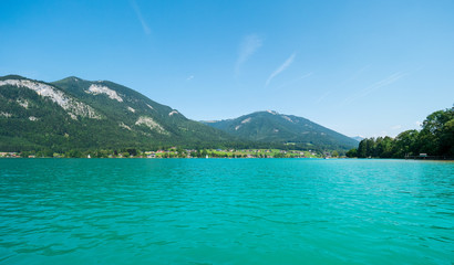 Wolfgangsee, Salzkammergut, Österreich, an einem sonnigen Sommertag