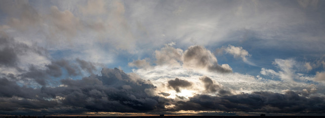 clouds over the town