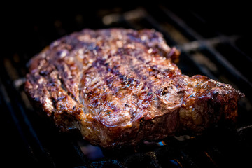 Ancho steak on the barbecue. BBQ Steak ancho meat steak. Ancho BBQ Steak Argentine