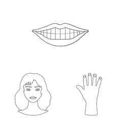 Vector design of body and part symbol. Collection of body and anatomy stock symbol for web.