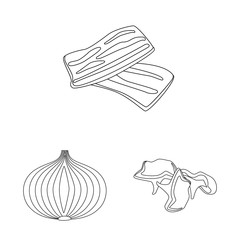 Vector design of seasonin and ingredient icon. Set of seasonin and aroma vector icon for stock.