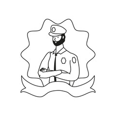 police officer worker avatar character
