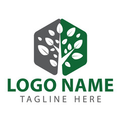 Tree leaf logo design