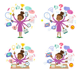 flat type Curly hair girl black_mulch task